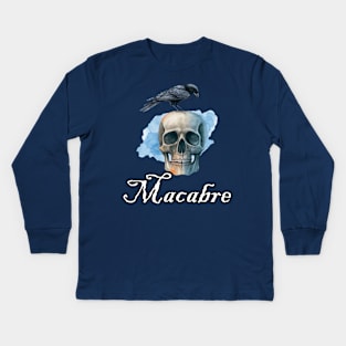 Macabre Skull Kids Long Sleeve T-Shirt